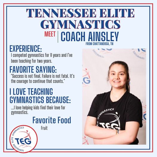 Ainsley - Tennessee Elite Gymnastics Staff