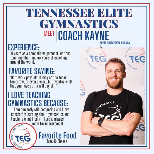 Kayne - Tennessee Elite Gymnastics Staff