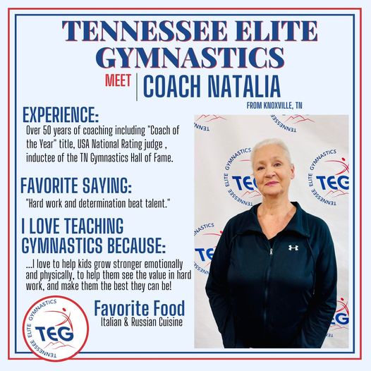 Natalia - Tennessee Elite Gymnastics Staff