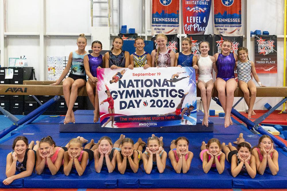 TEG team athletes celebrating National Gymnastics Day 2026